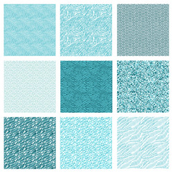 set of seamless abstract pattern waves background vector