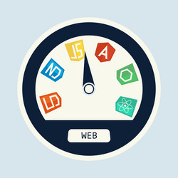 web dev speedometer vector