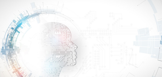 artificial intelligence technology web background vector image