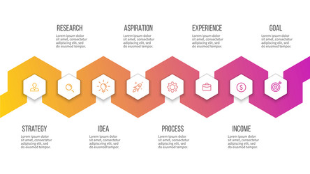 Presentation business infographic template with 5 Vector Image