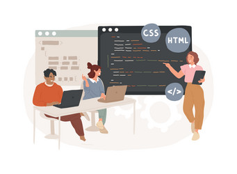 coding workshop isolated concept vector image