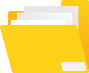 File folder icon document on computer vector
