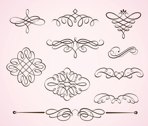 Decorative floral elements Royalty Free Vector Image