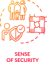 Community engagement red gradient concept icon Vector Image