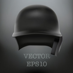 Baseball helmet front view isolated vector