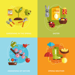 Spring icon flat vector