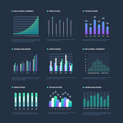 Data Visualization Charts & Graphs vector image