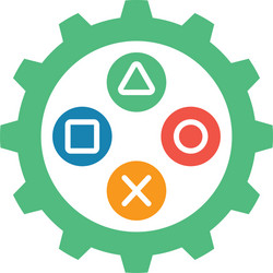 gear game button controller icon vector image