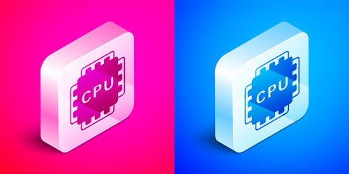 Isometric computer processor with microcircuits vector