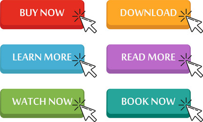 menu buttons in an online store with arrow vector image
