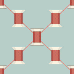 Spool of thread texture seamless pattern vector