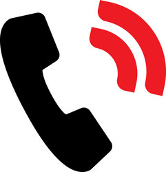 Phone solid icon telephone Royalty Free Vector Image