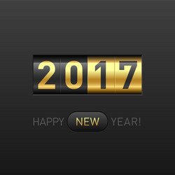 happy new year 2017 greeting card vector