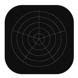 Polar circular grid mesh pie chart graph element vector
