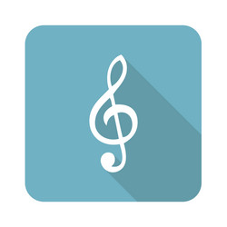 treble clef icon vector