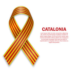 waving flag catalonia on white background Vector Image