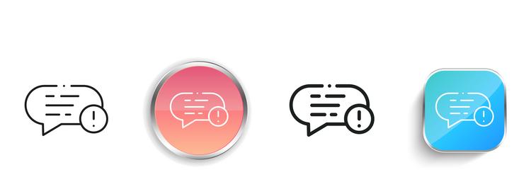 failed icon thin linear regular and button style vector image