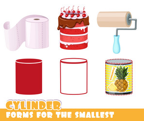 Forms for smallest cylinder and objects vector