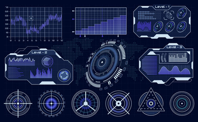 Futuristic virtual screen hud technology frame Vector Image