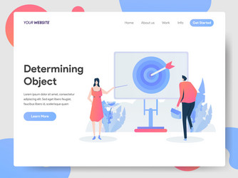 Landing page template determining object vector