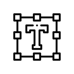 edit text icon thin linear style design isolated vector image