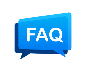frequently asked questions faq banner computer vector image