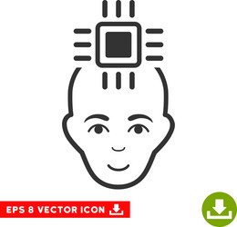 neural computer interface eps icon vector image