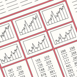 repeated ledger graphics across the canvas vector image