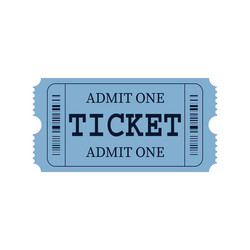 Retro ticket design template admit one Royalty Free Vector