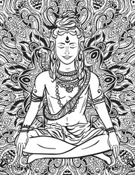 Shiva Maha Shivaratri Card Vector Image