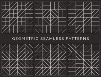 abstract geometric seamless patterns vector image