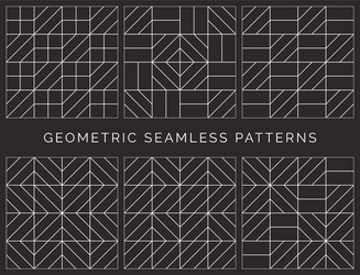 Abstract geometric seamless patterns vector