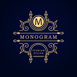 Elegant Monogram Logo Elements Vector Image
