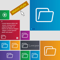 folder icon sign buttons modern interface website vector image