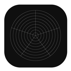 Polar circular grid mesh pie chart graph element vector