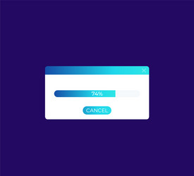 Window with progress bar ui design vector