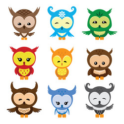 Adorable Owl Collection vector