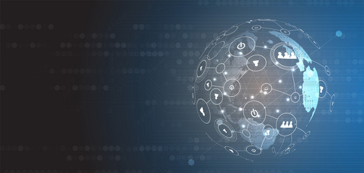 artificial intelligence technology web background vector image