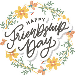 happy friendship day greeting card for poster Vector Image