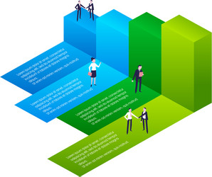 Infographic modern four bar chart template vector