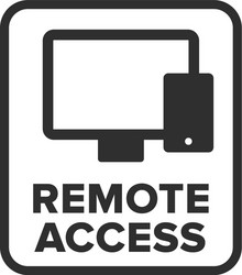 remote access safe connection from pc smartphone vector