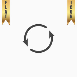 Arrow circle icon - cycle loop roundabout vector