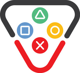 Joystick controller icon vector