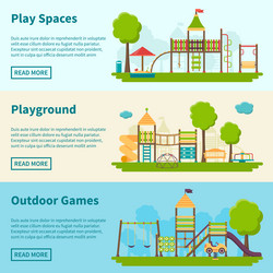 Playground concept banners vector