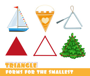 Shapes and Objects: Triangle Learning vector image