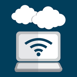 cloud computing and hosting design vector image