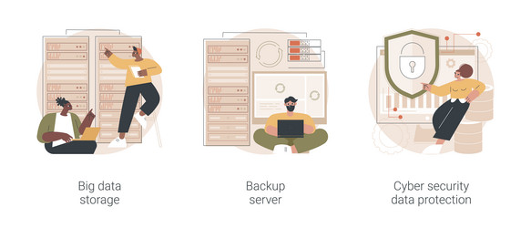 data backup software abstract concept vector image