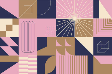 Flat abstract background with geometric shapes vector