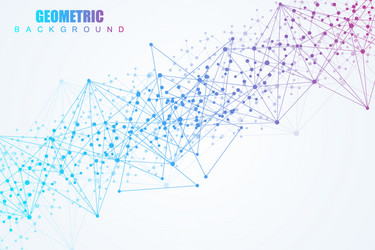 Geometric abstract background with connected line vector