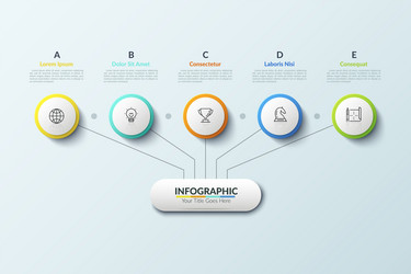 Hierarchy Diagram with Connected Lines vector image